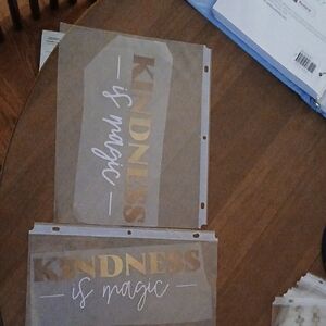 Gold and White 'Kindness is Magic' Decals